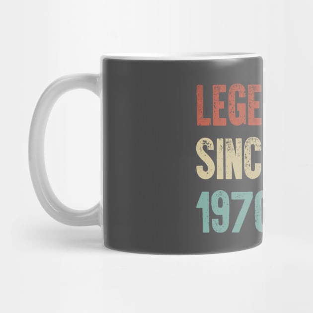 Retro Vintage 50th Birthday Legendary Since 1970 by DutchTees